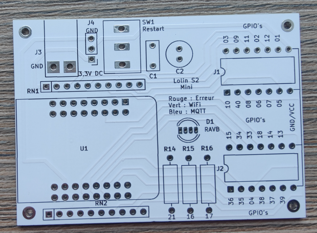 Retour d'état Domestia pcb recto