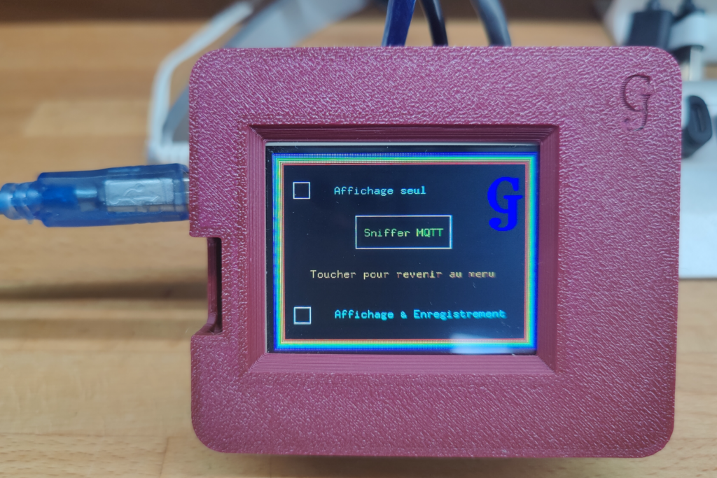 Sniffer MQTT V1 Menu