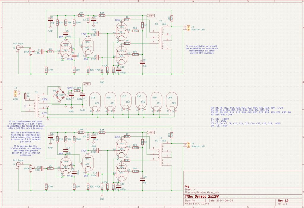 ampli tubes schema