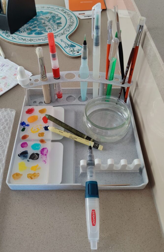 Organiseur aquarelle garni