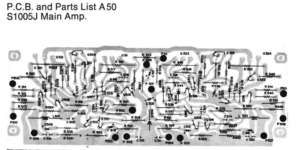 Dessin circuit imprimé Lenco A50