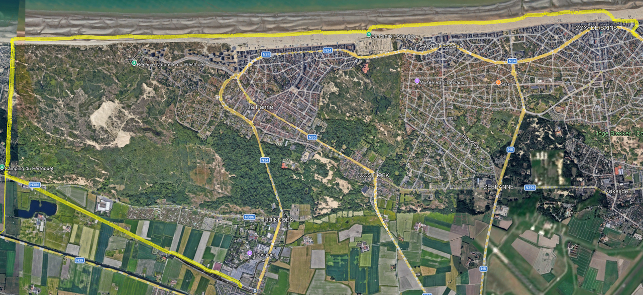 Gare de De Panne, frontière française, Koksijde
